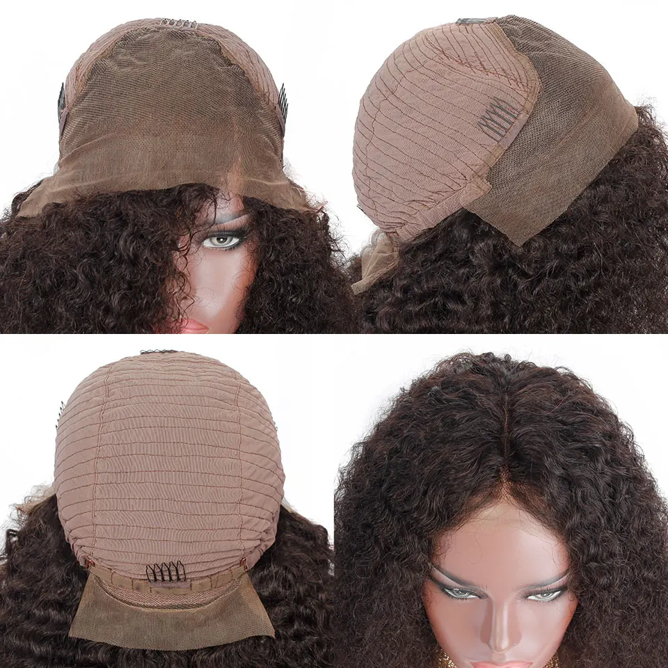 YVONNE 13x4 малазийские кудрявые короткие волосы боб парики для черных женщин естественного цвета девственные волосы на фронте парики