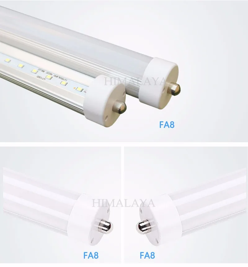 Toika FEDEX 50 шт./лот 40 Вт 2400 мм 8ft T8 светодиодные трубки Высокая яркость SMD2835 25LM/pc 192 светодиоды ce и rohs