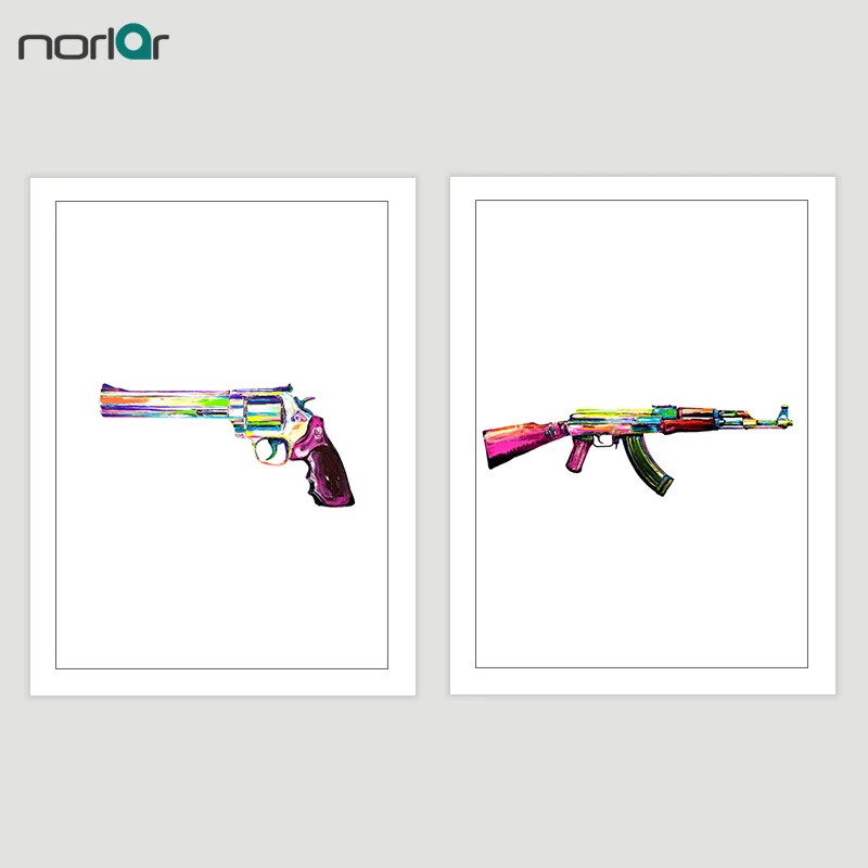 Print Poster Color Weapon AK47 Revolver Rocket Wall Art Canvas Painting Wall Pictures For Living Room Home Decoration No Frame Print Poster Color Weapon AK47 Revolver Rocket Wall Art Canvas Painting Wall Pictures For Living Room Home Decoration No Frame