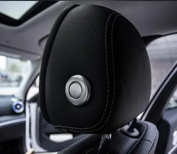 

For Mercedes Benz E Class W213 2016 2017 Chrome Matt Pillow Headrest Adjust Button cover Trims 4pcs