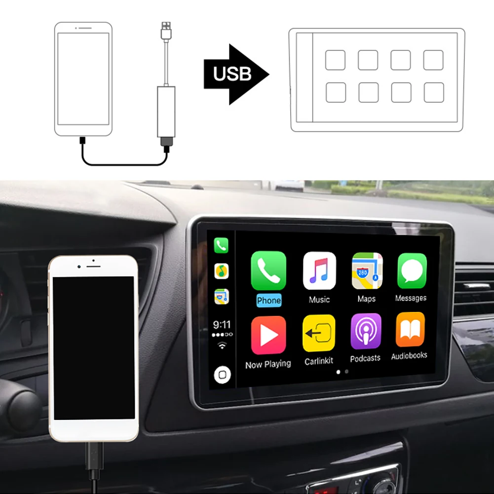 Для Android навигация CarPlay мобильный телефон USB Соединительный адаптер модуль для iPhone Android авто автомобильный Соединительный адаптер