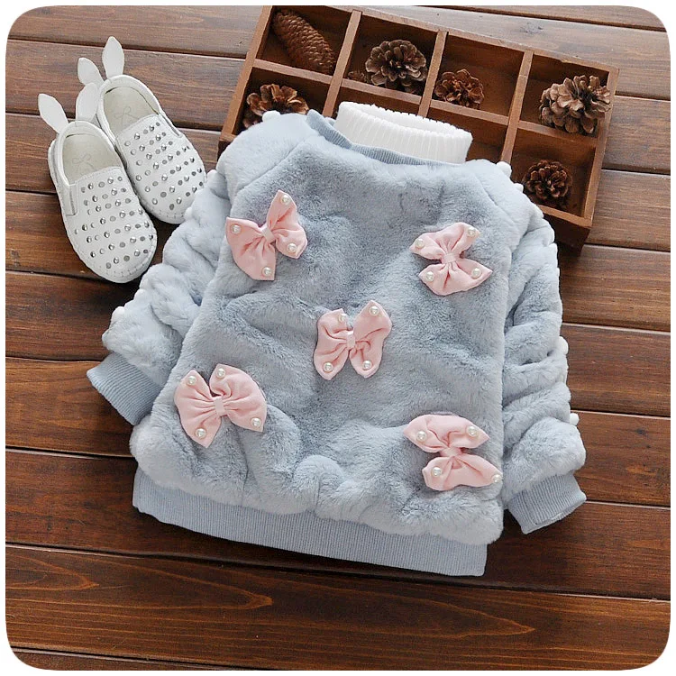 Winter Newborn Baby Girl Clothes Korean Casual Bunnies Kids Hooded Fashion Baby font b Sweatshirts b