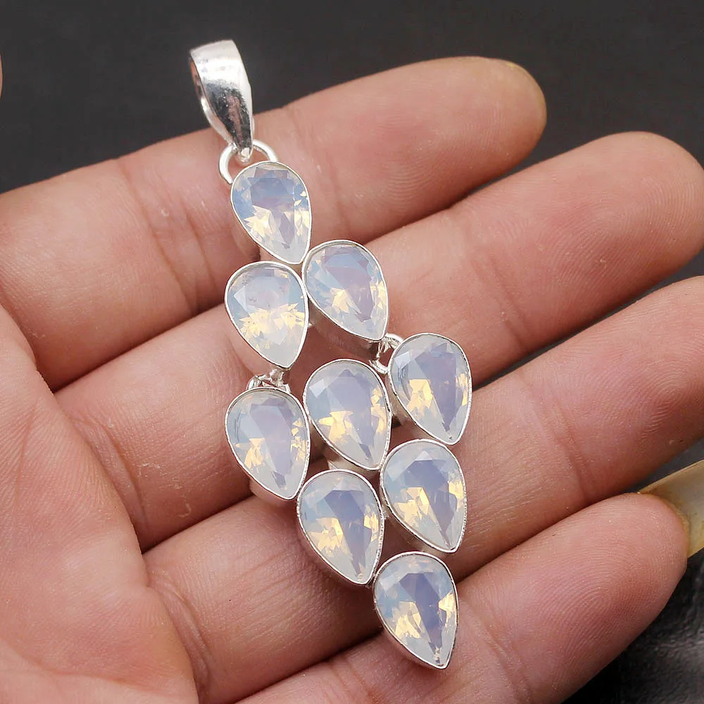 Buy Handmade Gems White Opal Fantasy 925 Sterling