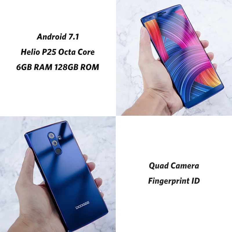 Doogee Mix 2 5 99 &quotFHD + 18:9 6 ГБ Оперативная память 128 Встроенная без рамки мобильный