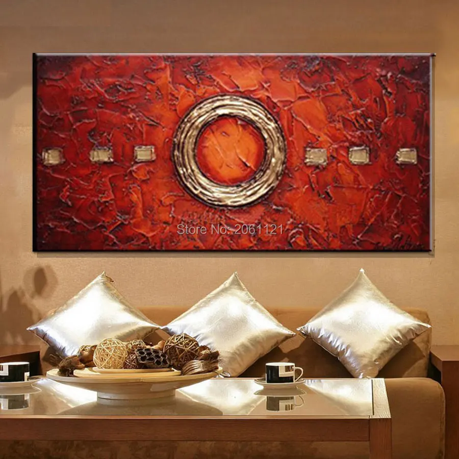 

handpainted canvas oil painting thick red abstract wall art painting picture for living room decoration large red adorment gift