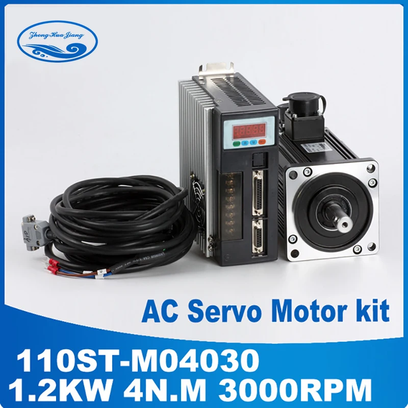 

1.2kw ac servo motor kit servo motor ac 110ST-M04030 4N.M three & single phase ac motor
