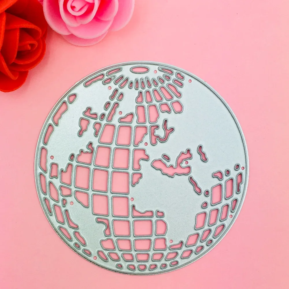 1pcs 4.2*8cm Globe die cuts,metal die cutting dies in scrapbooking