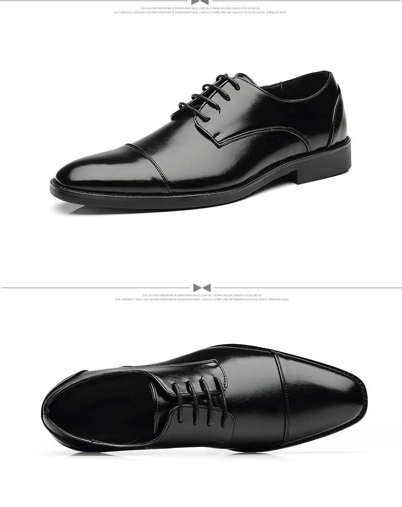 Misalwa/Мужская обувь; большие размеры 37-48; черные модельные туфли с кружевом; Кожаные Классические мужские свадебные офисные туфли для мальчиков;