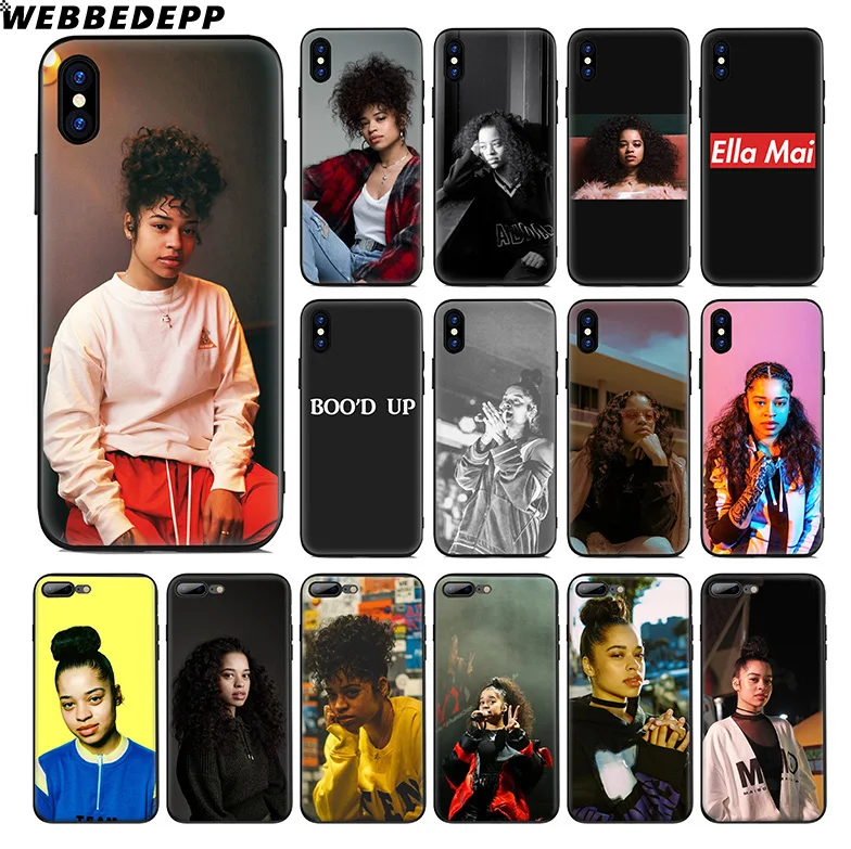 

WEBBEDEPP Ella Mai Soft Silicone Case for Apple iPhone Xr Xs Max X or 10 8 7 6 6S Plus 5 5S SE Phone Case