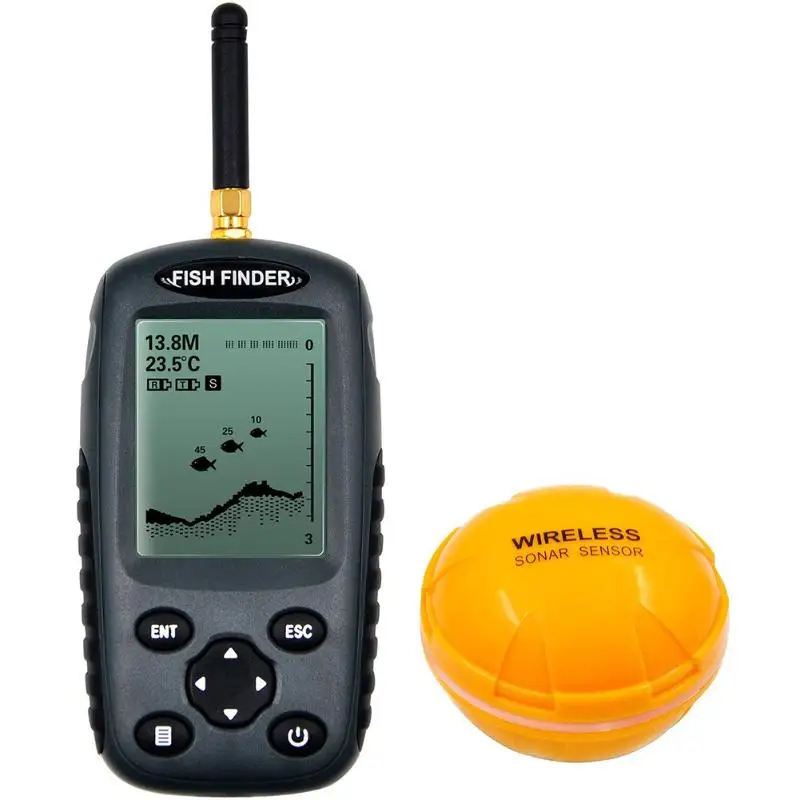 

LCD Fish Finder Waterpoof Handheld Monitor Wireless Sonar Fishfinder LED With Backlight Sounder Fish Detector