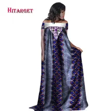 히트 타겟 2017 여성 패션 디자인을위한 아프리카 드레스 새로운 아프리카 bazin 자수 디자인 긴 드레스 아프리카 의류 WY2282