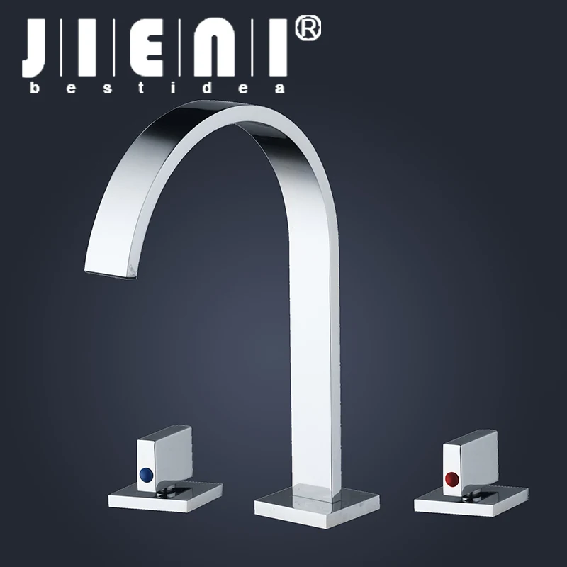 

Bathroom Modern 3PCS Widespread Bathtub Faucet Waterfall Bathroom Chrome 66uu Water Tap Basin Sinks Mixers Taps Faucets