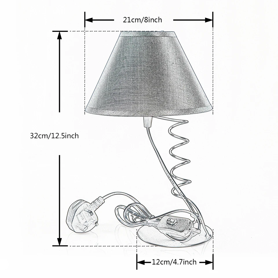 Настольная лампа E14 спиральная настенная лампа Черная Железная основа настольная лампа украшение дома для гостиной спальни