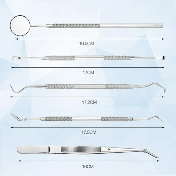 5 шт./компл. стоматолог инструмент зубцы из нержавеющей стали чистый Пинцет скребок увеличивающее зеркало зубные зонд гигиена полости рта