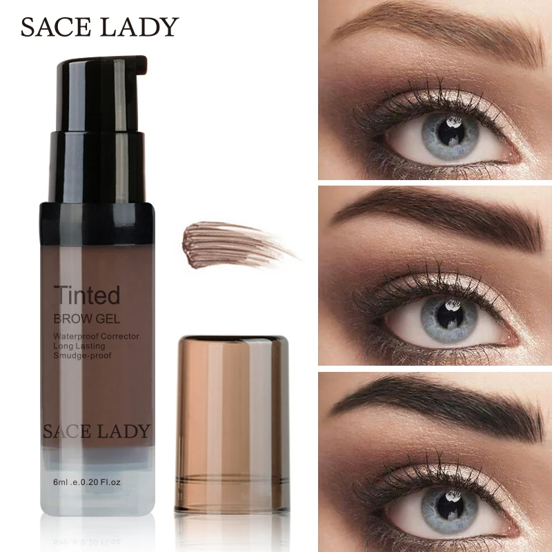 SACE LADY Eyebrow Gel Enhancer Long-lasting Waterproof Henna Brow Tint Makeup Black Brown Eyebrow Enhancer Makeup Cosmetic TSLM1