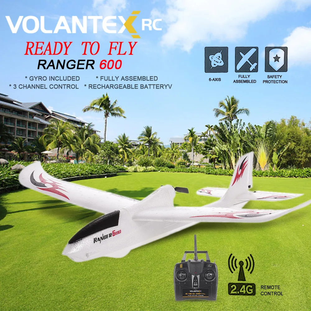 

New Arrival VolantexRC 761-2 Ranger 600 2.4GHz 3CH 6-axis Gyro RC Airplane 600mm Wingspan Aircraft RTF Drone