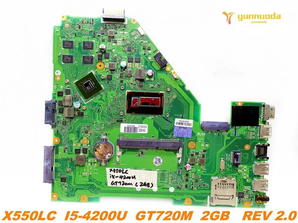 Оригинальная материнская плата для ноутбука ASUS X550LC модель I5-4200U GT720M 2 Гб REV 0