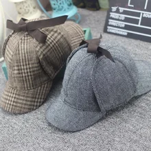 Шляпа Шерлока Холмса, олень, твидовая Кепка, косплей из фильма, костюм детектива, ушанка, унисекс, плоская кепка, s, новые аксессуары