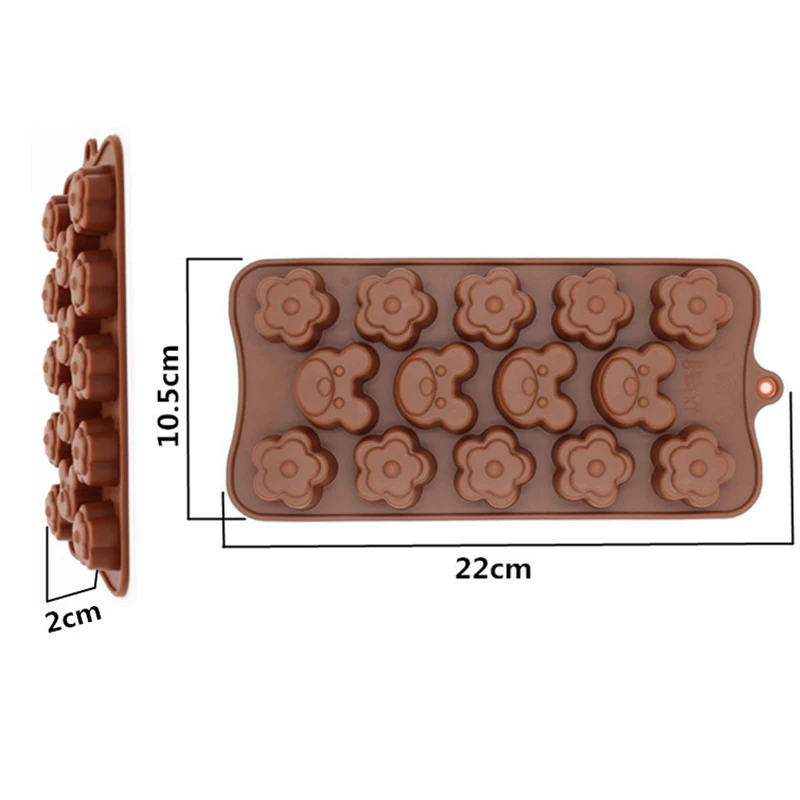 XINAHER-Sugarcraft-Bear-plum-blossom-silicone-mold-fondant-mold-cake-decorating-tools-chocolate-gumpaste-mold