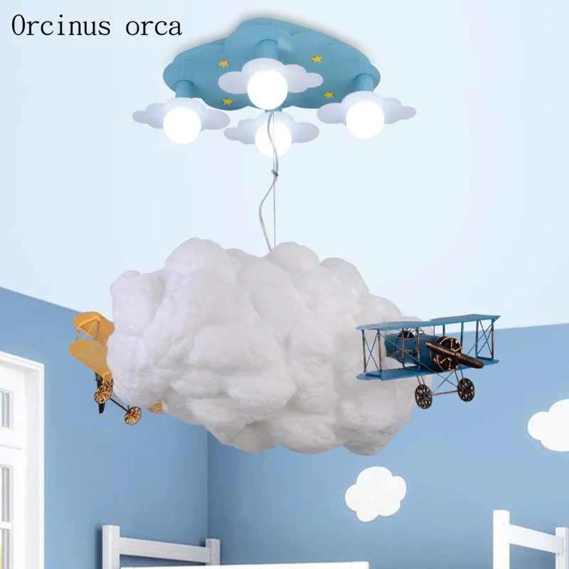 

Creative cartoon cloud chandelier boys and girls bedroom children's room lights modern simple personality LED cloud Chandelier