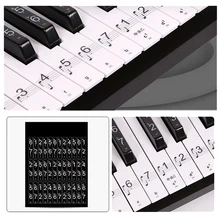 1 blatt Klavier Tastatur 54/61 Schlüssel Elektronische Tastatur 88 Tasten Aufkleber Musik Aufkleber Label Hinweis Lernen Biginners Kinder