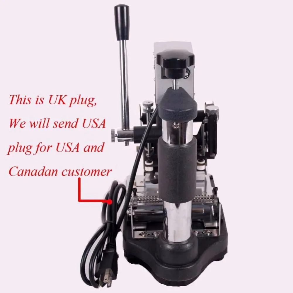By DHL/FEDEX Free Shipping! 220V Europe Plug Manual Hot Foil Metal Stamping Machine,Hot Press Golden Stamping Machine WTJ-90A