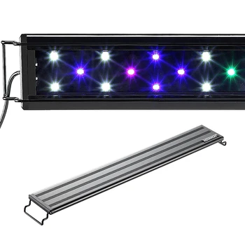

Aquarium LED Lighting 21-45cm High Quality Fish Tank Light Lamp With Extendable Brackets White And Blue LEDs Fits for Aquarium
