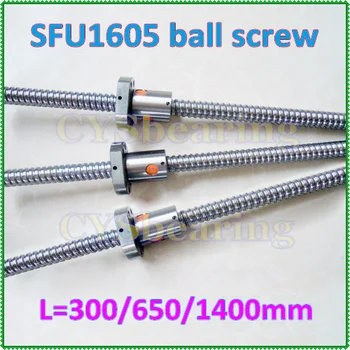 

3 anti backlash ballscrew set 1605 ball screw RM1605 - 300/650/1400mm-C7 with 1605 ballnut