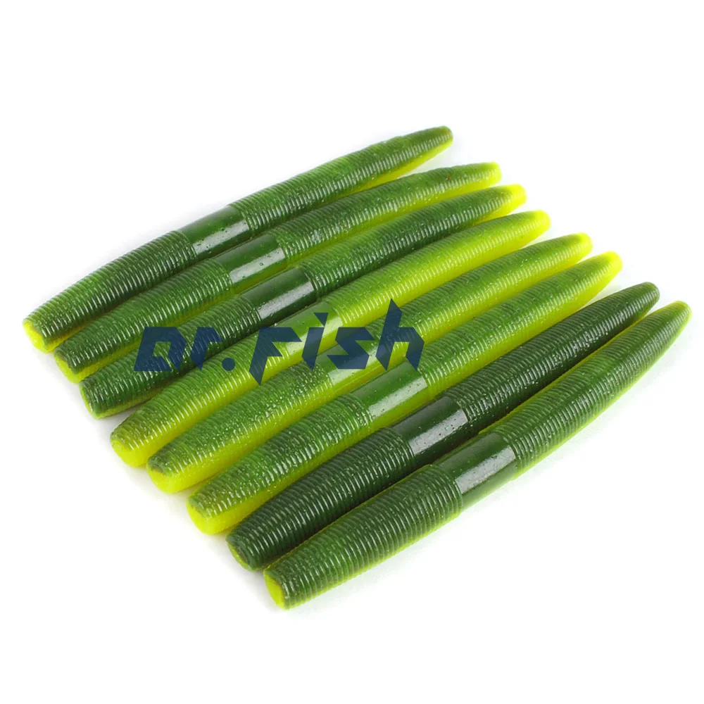 Dr. Fish мягкий пластиковый червь Fat WACKY Worm приманка два цвета для ловли окуня Teaxs Carolina