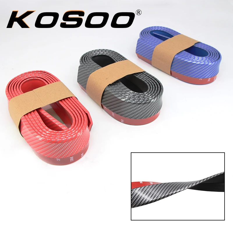 

KOSOO Auto Accessories Easy To Install Car Front Bumper Scratch Resistant Rubber Guard Protection Rubber Skirt Car Styling