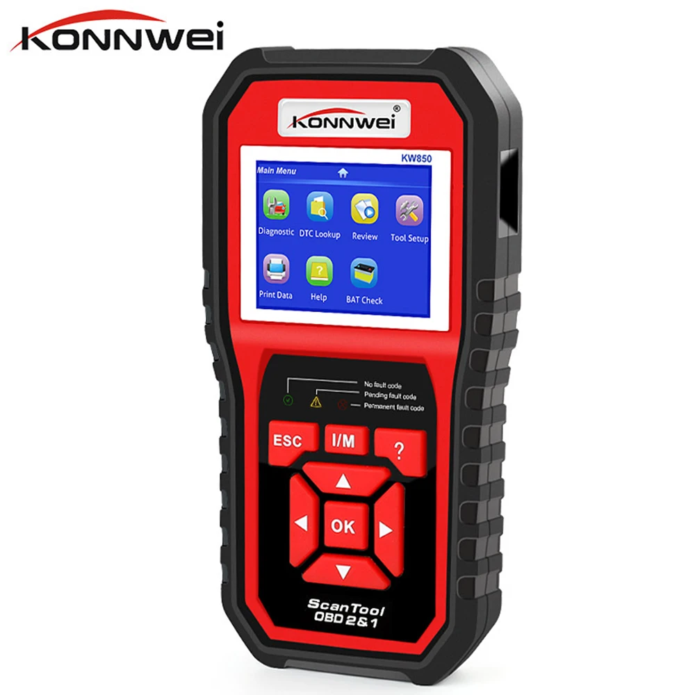 

KONNWEI KW850 OBDII Automotive Scanner Multi-Language Universal Code Reader Live Data EVAP Engine Check OBD2 Diagnostic Tool