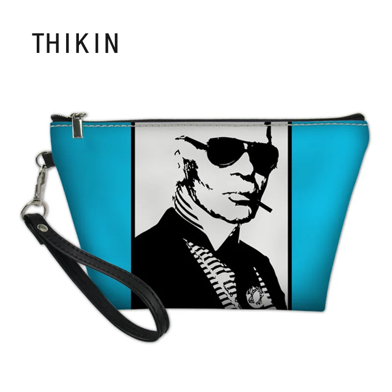 THIKIN Custom Karl Lagerfelds Print Cosmetic Bag for Sex Woman Lady Customize Toilette Bag Makeup Bag Bolsos Mujer 2019 THIKIN Custom Karl Lagerfelds Print Cosmetic Bag for Sex Woman Lady Customize Toilette Bag Makeup Bag Bolsos Mujer 2019