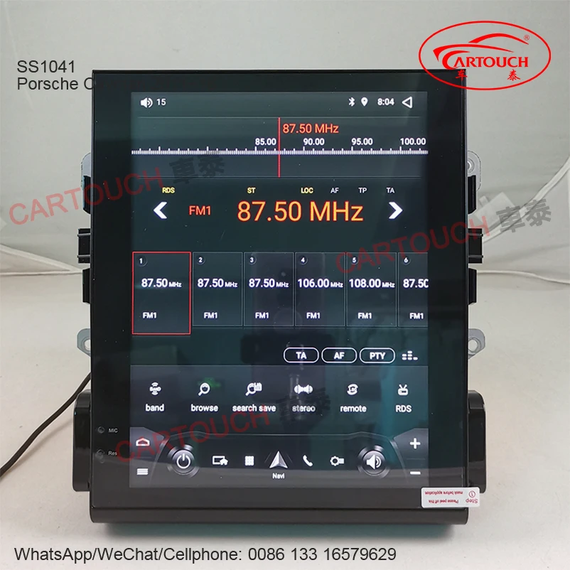10,4 дюймов вертикальный ips экран Tesla стиль Android автомобильный gps мультимедийный плеер для Porsche Cayenne Cayman машина Panamera радио FM gps