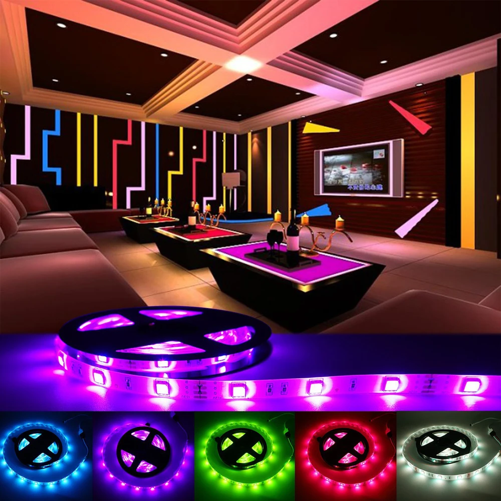 5 м 5050 WIFI Светодиодная лента Водонепроницаемая RGB RGBW Музыка Тиммер диммер Alexa Google