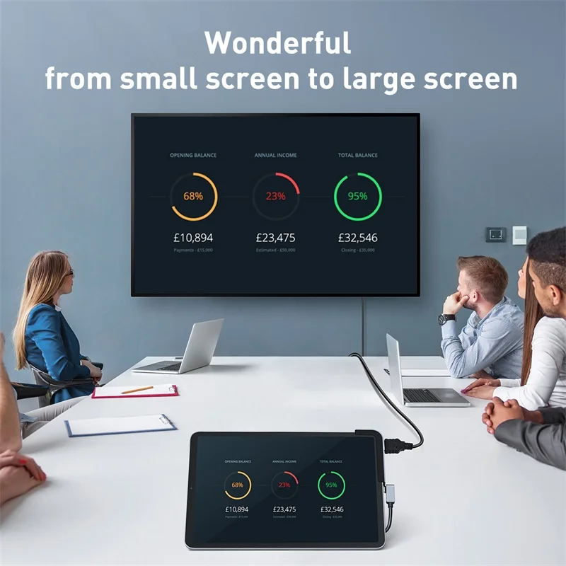 Baseus Multi USB C a HDMI USB 3,0 tipo C HUB para iPad Pro múltiples Puerto USB-C tipo- C HUB USB adaptador para MacBook Pro aire - 4