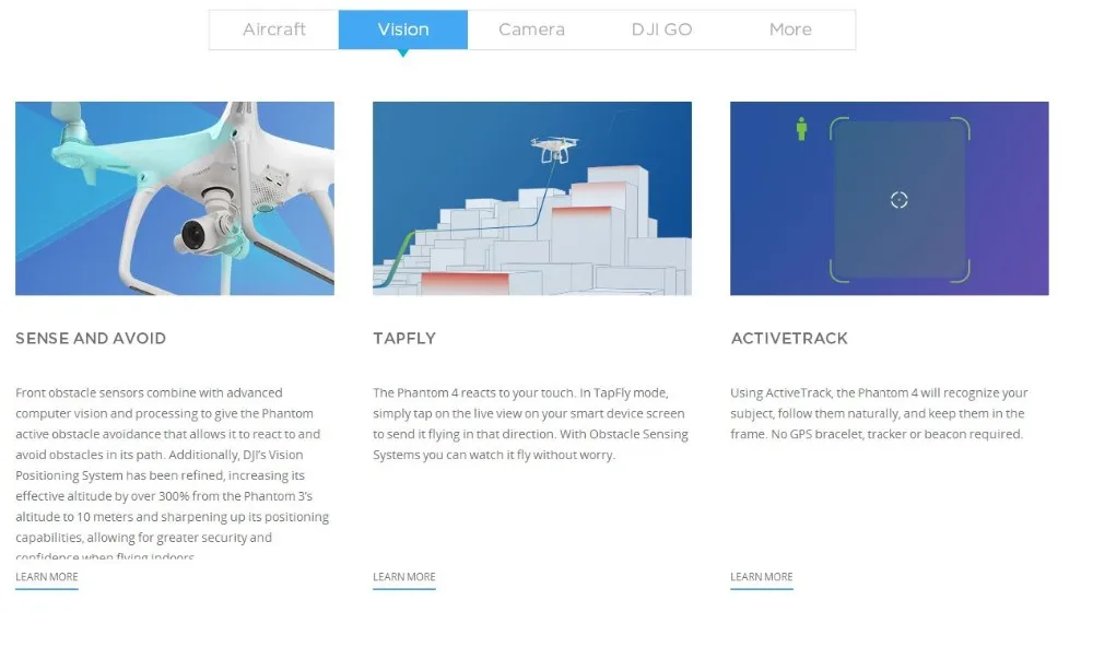 DJI Phantom 4 Camera Drone With Extra Battery Visual Tracking Follow Me, TapFly ,Sport Mode,Obstacle Sensing System