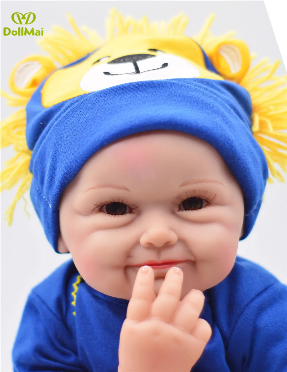 Reborn baby boy куклы 22 дюймов 55 см Силиконовые reborn baby doll игрушки для ребенка подарок bearhead Bebes reborn menino bonecas