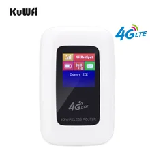 KuWFi Unlocked 100Mbps Mini 4G WIFI LTE Router Mobile WiFi Hotspot 3G 4G WiFi Router With SIM Card Slot Support LTE/WCDMA HSPA
