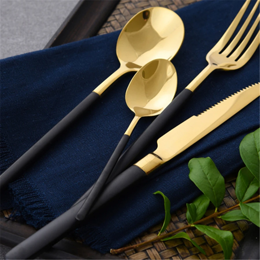 Stainless Steel Chopstick Fork Spoon Set Juego De Cubiertos De Acero