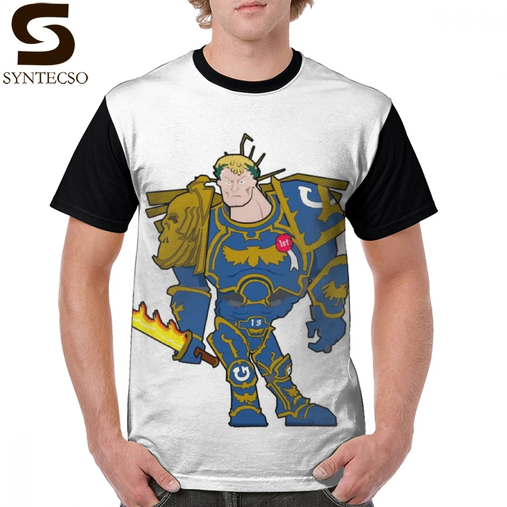 

Ultramarines T Shirt Cartoon Boss Guy T-Shirt 100 Cotton Awesome Graphic Tee Shirt Streetwear Big Short-Sleeve Graphic Tshirt