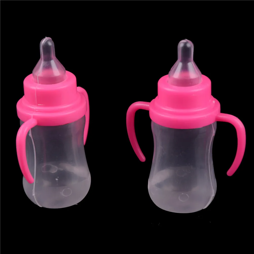 

6Cm 2pcs/set Magic mike bottle baby doll feeding bottle feeder nipple for doll toy milk bottle doll house accessories
