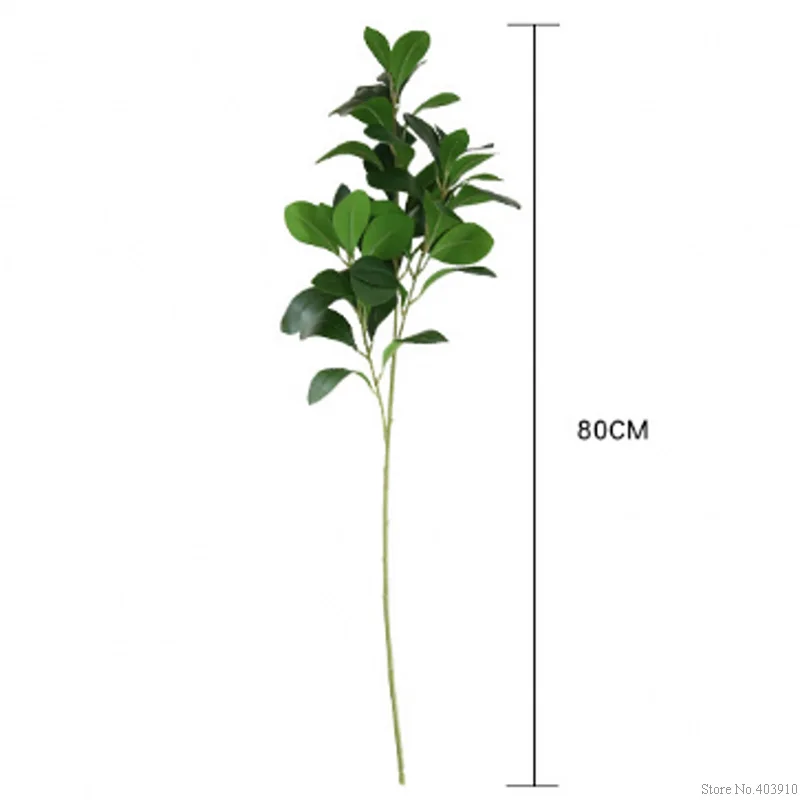 Реалистичные искусственные фикус ветка дерева для свадьбы джунгли вечерние украшения поддельные цветы аранжирование растения зеленая искусственная листва