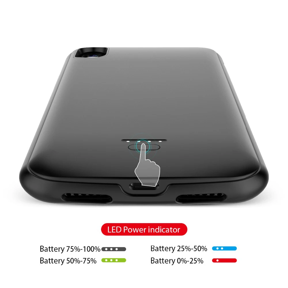 

5000mah External battery case for iphone X XS Max high capacity Portable charger case power bank cover for apple