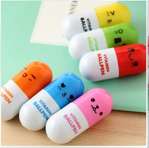 

6pcs Pill Ballpoint Pen Vitamin Novelty Ballpen Ballpoint Pen Stationery Ballpen Wedding Return Gift to Guest Kids Birthday Gift
