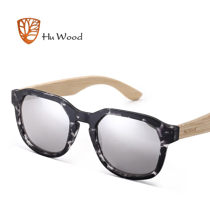 HU WOOD океанские градиентные линзы солнцезащитные очки для мужчин Wo мужские s деревянные солнцезащитные очки для путешествий бамбуковые солнцезащитные очки для вождения UV400 GR8014 - Цвет линз: C2
