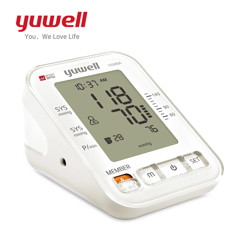 Yuwell электронный кровяное давление монитор домашний голос верхняя рука измеритель кровяного давления автоматический умный кровяное