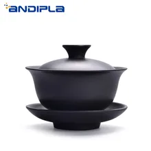 150 мл настоящий чайный горшок Исин фиолетовая глина руды черная грязь чайный набор Gaiwan забота о здоровье Zisha чайный горшок офисная чайная посуда чашка