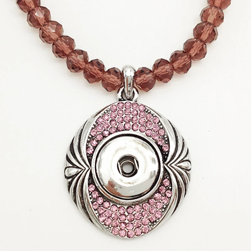 Buy wholesale Crystal snap button jewelry Necklace OEM
