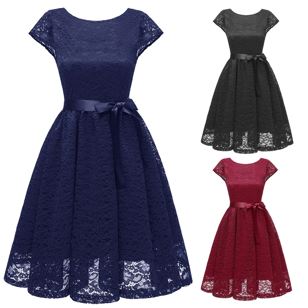 floral lace swing dress