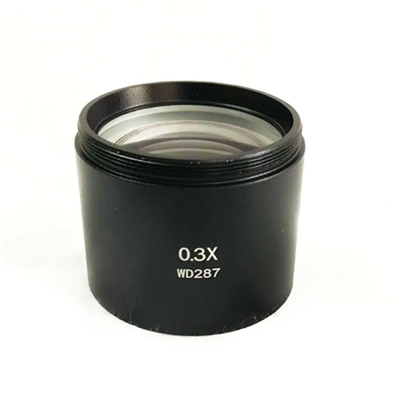 

Long Working Distance 0.3X Barlow Auxiliary Objective Lens M48*0.75 Thread WD287 Zoom Stereo Microscope Accessories